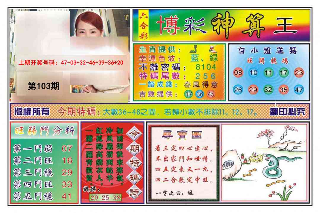 103期博彩神算王[图]